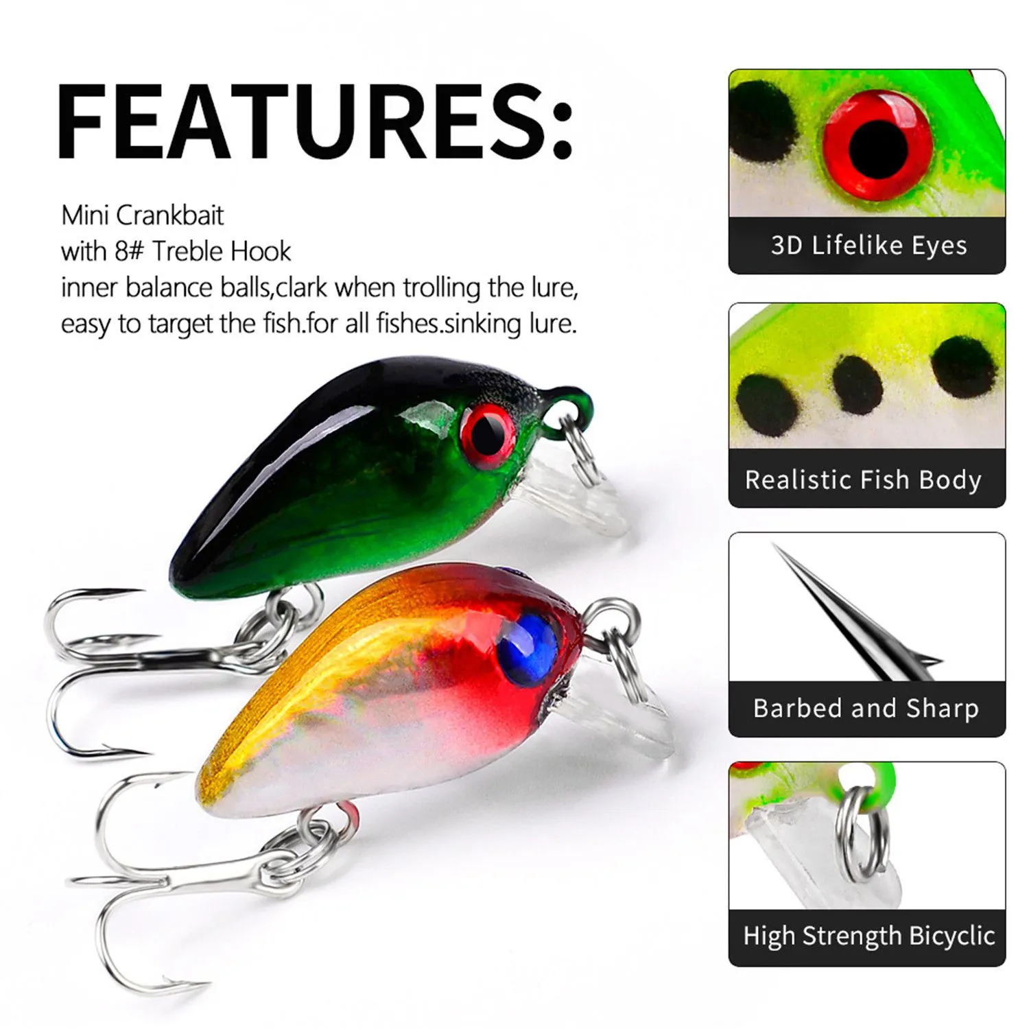 Mini Fishing Lures Crankbait 2